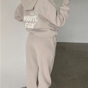 White Fox Boutique Tan Track Pants Joggers